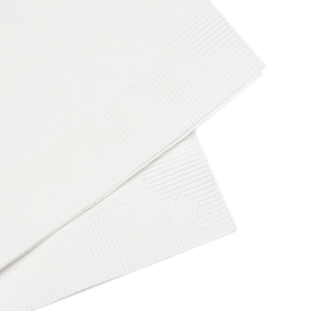 Custom White Coined Napkins — Personalized Printed Party Napkin