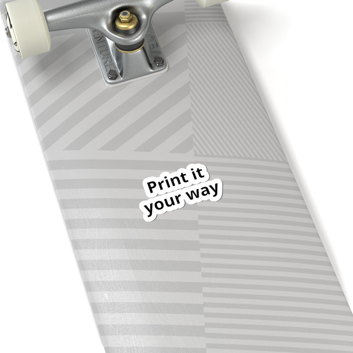 Kiss-Cut Sticker — "Print It Your Way" Minimal Laptop Decals
