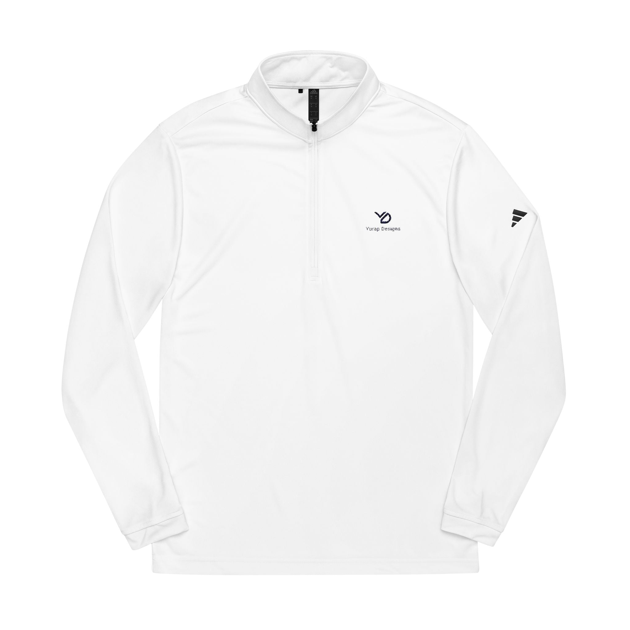Embroidered Adidas I Yurap Design Quarter-Zip Pullover — Lightweight Athletic Golf Top
