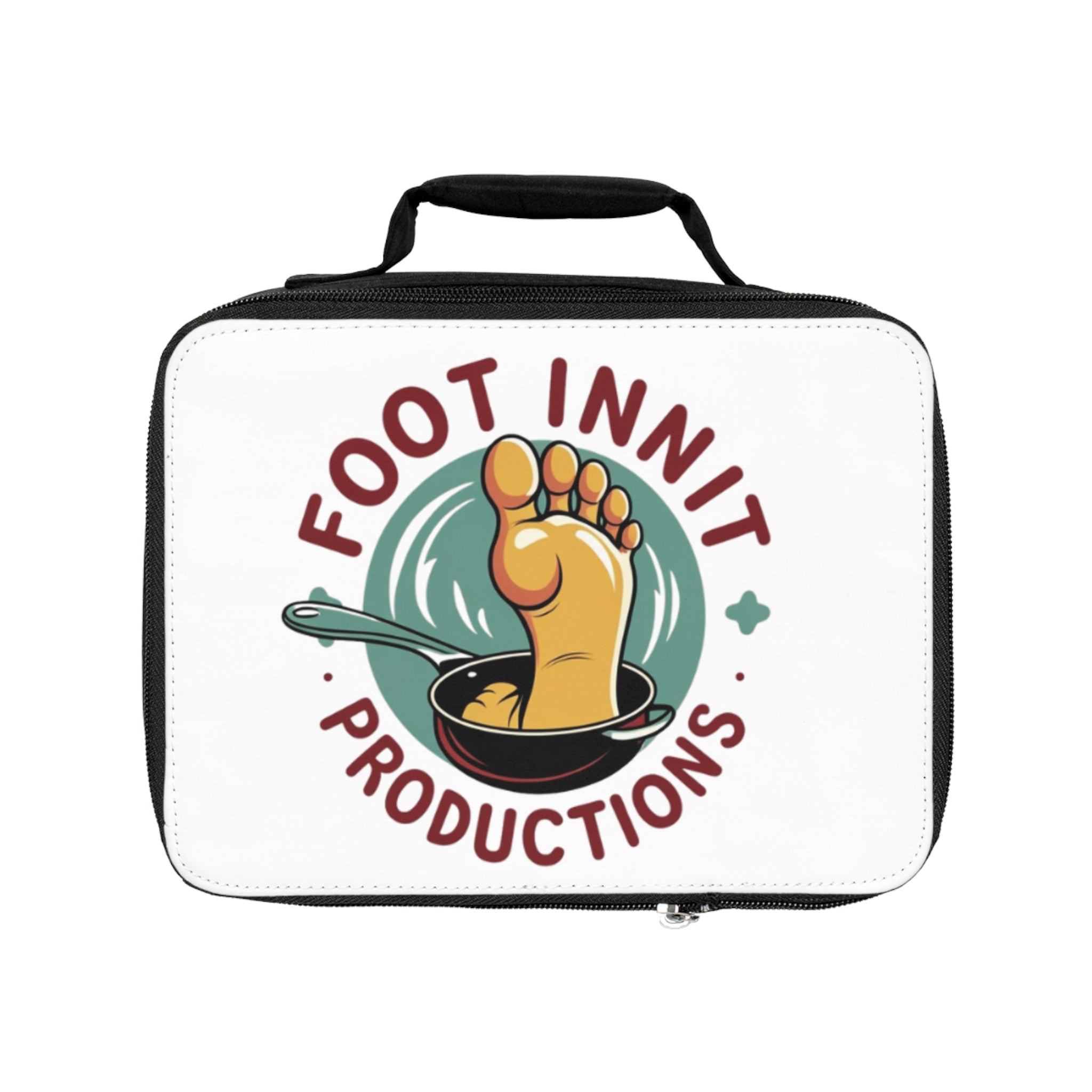 Lunch Bag — Foot Innit Productions Logo Insulated Lunch Box l Yurap Designs