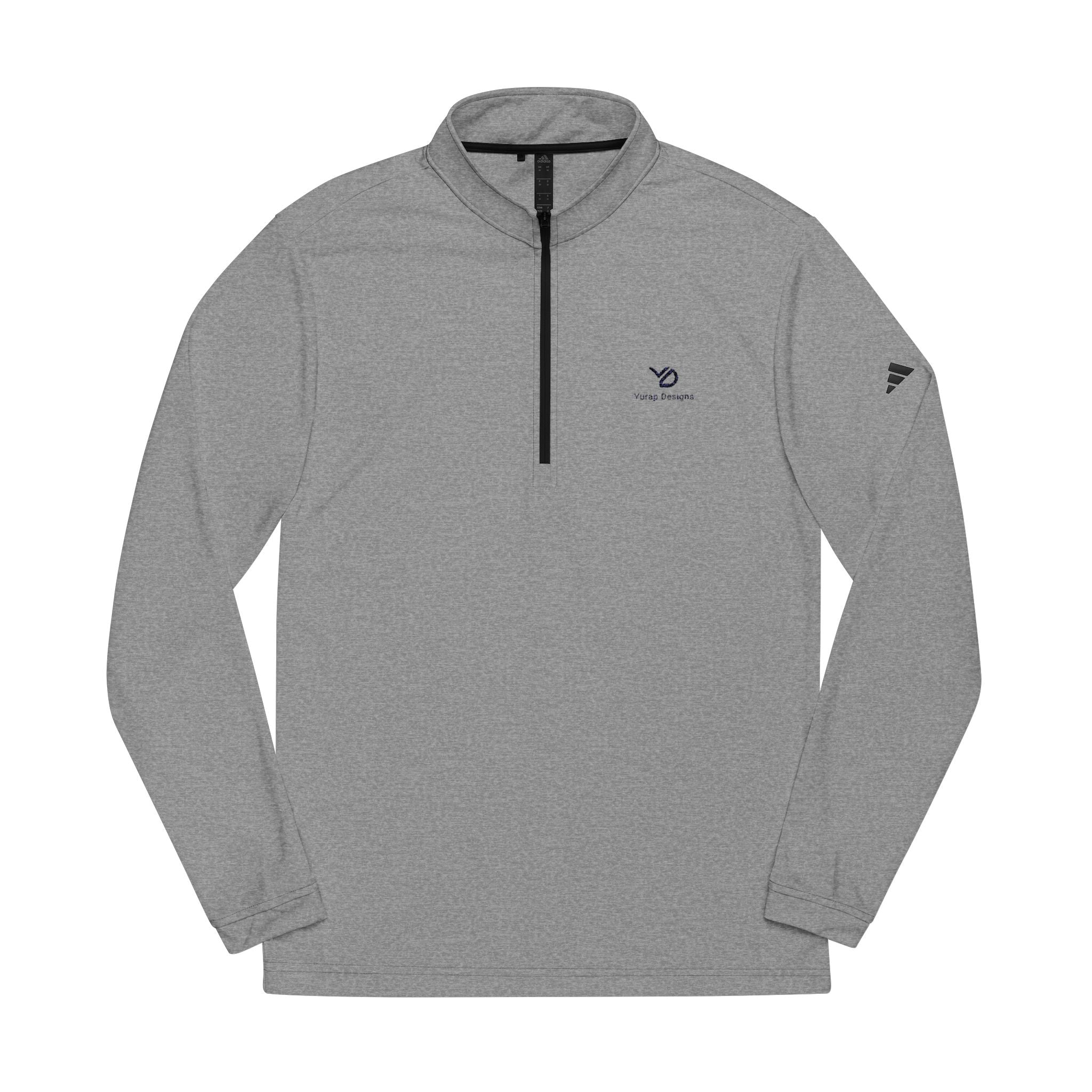 Embroidered Adidas I Yurap Design Quarter-Zip Pullover — Lightweight Athletic Golf Top