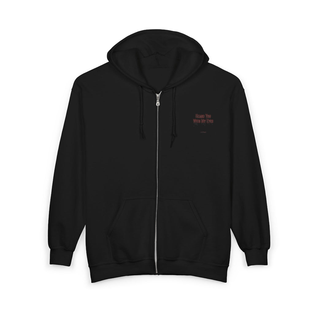 Heard You With My Eyes Full-Zip Hoodie l Yurap Designs