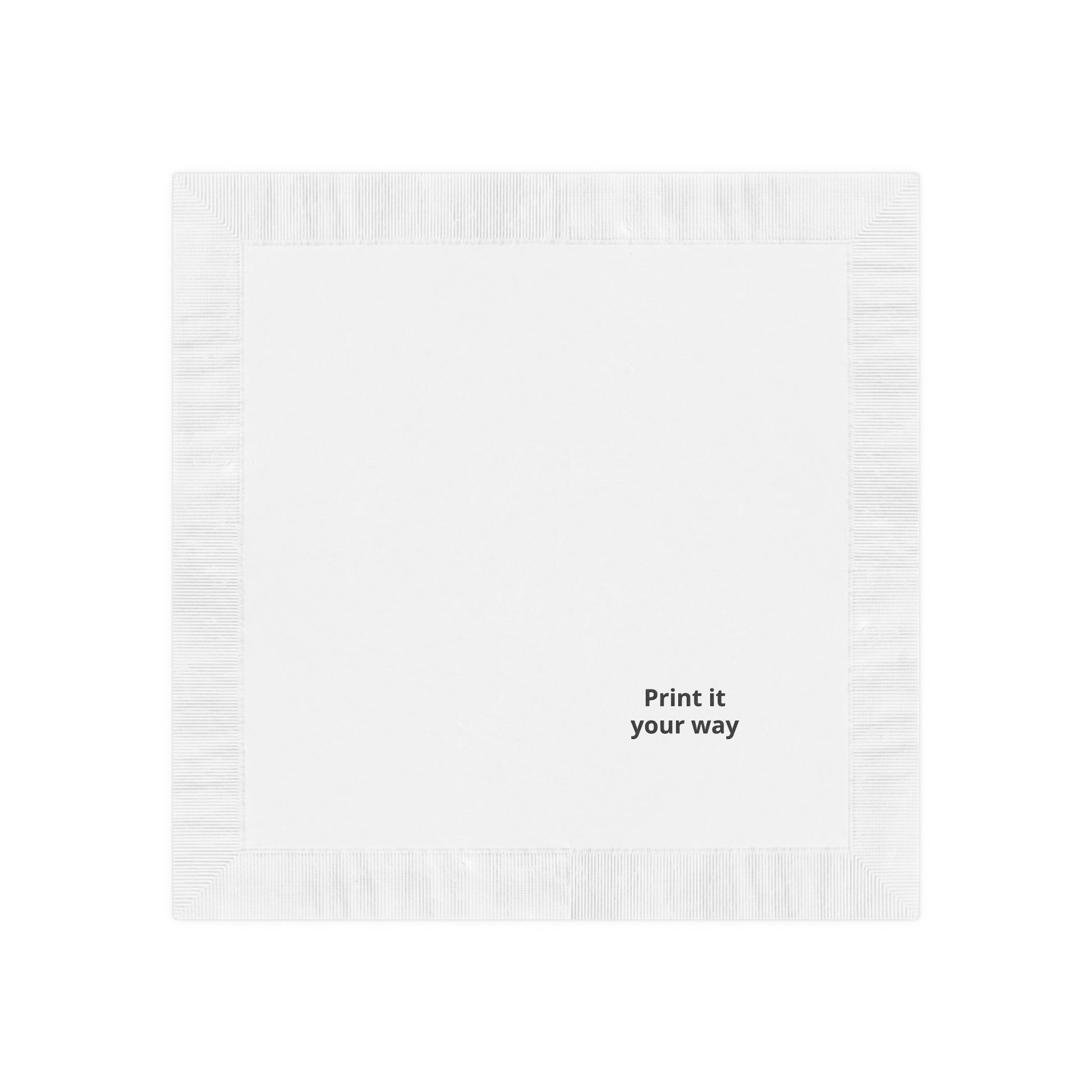 Custom White Coined Napkins — Personalized Printed Party Napkin