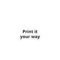 Kiss-Cut Sticker — "Print It Your Way" Minimal Laptop Decals