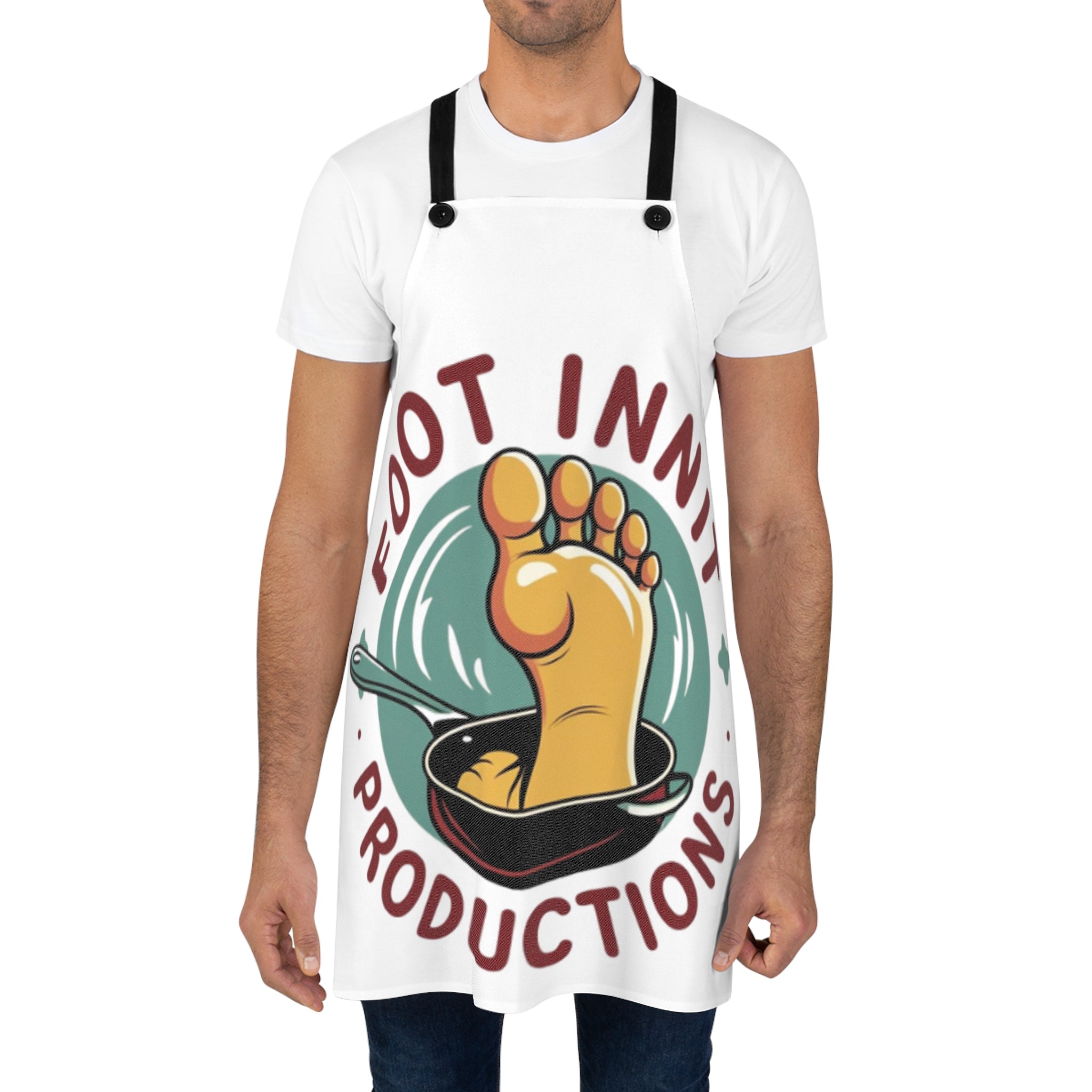 Apron — 'Foot Innit Productions' Funny Chef l Yurap Designs