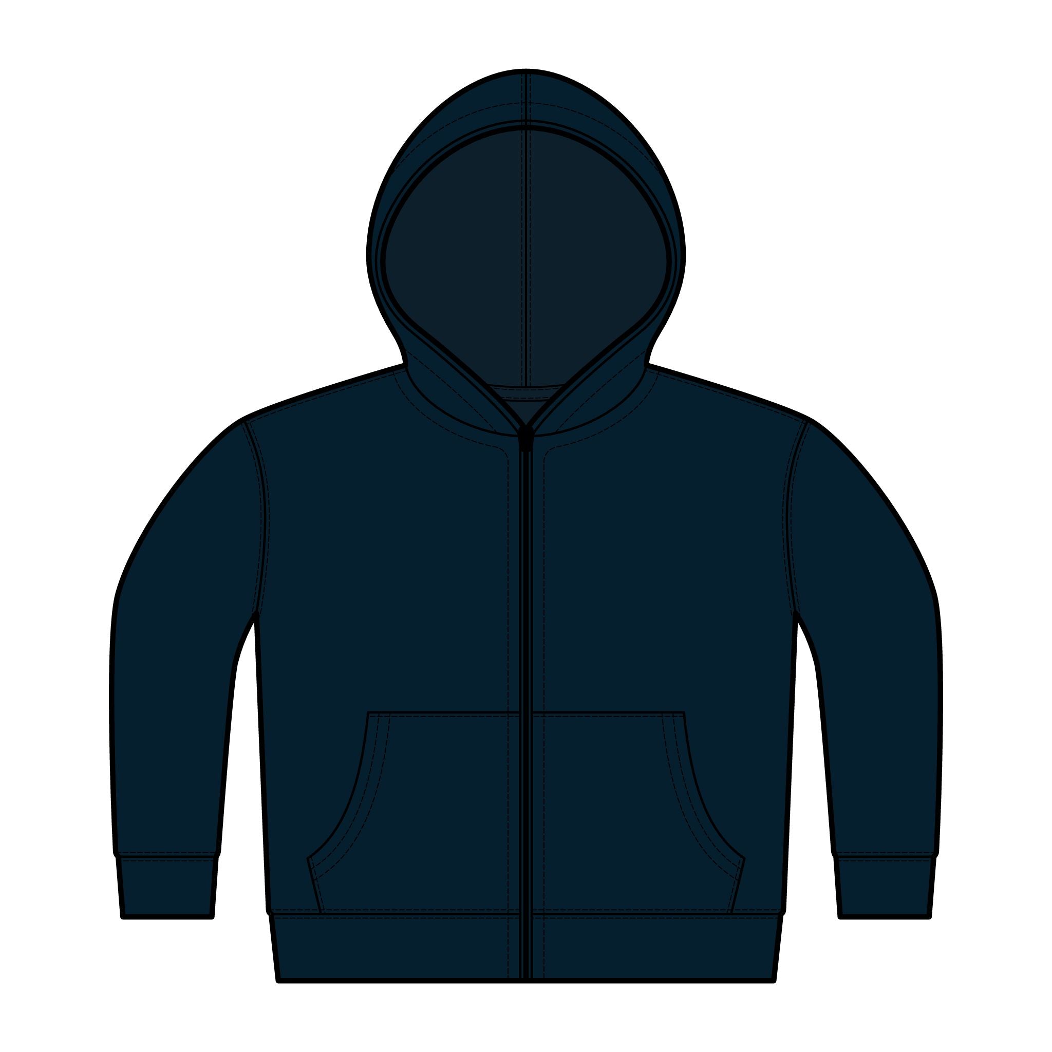 Toddler Hoodie — 'Chunk-a Bear' Cute Cartoon Zip-Up Fleece l Yurap Designs