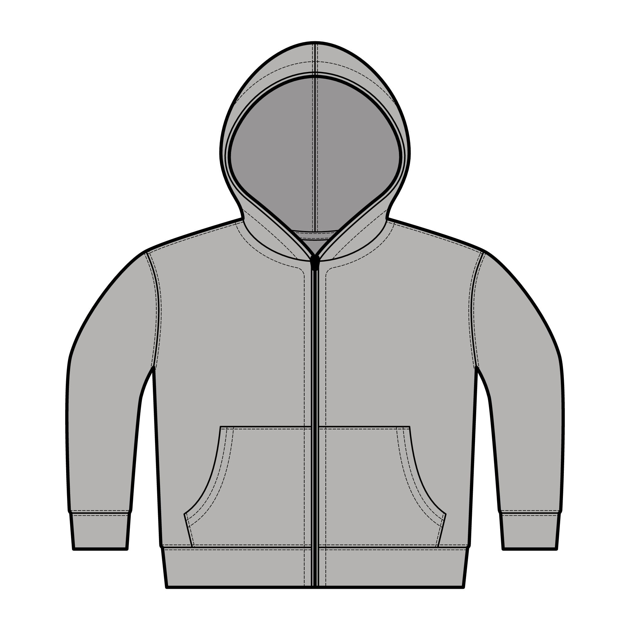 Toddler Hoodie — 'Chunk-a Bear' Cute Cartoon Zip-Up Fleece l Yurap Designs