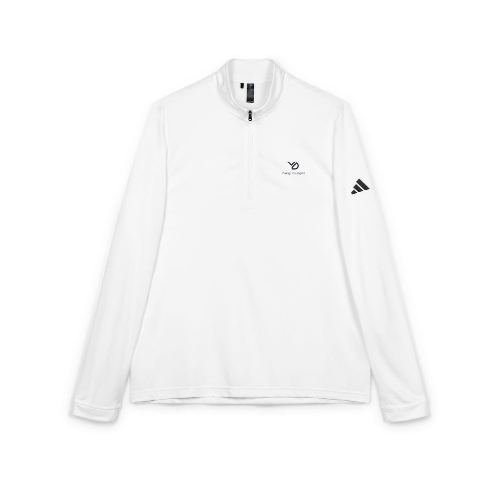 Embroidered Adidas I Yurap Design Quarter-Zip Pullover — Lightweight Athletic Golf Top