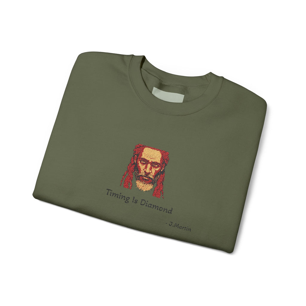 Yurap Designs Sweatshirt — 'Timing Is Diamond' 1000 Year old Wizard