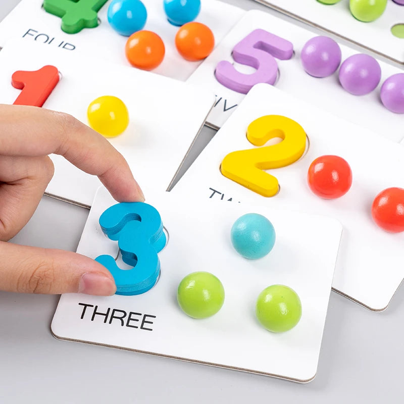 Children's math teaching aids, baby number cognition, arithmetic matching, educational early education toys, Montessori teaching