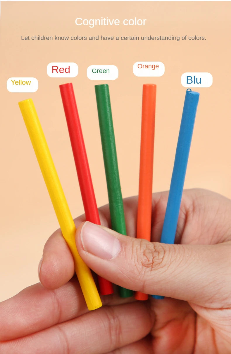 Montessori Math Toys For Children Kids Early Educational Toys Counting Wooden Sticker Kids Number Cognition Birthday Gift