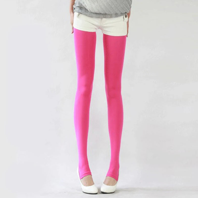 Sex Tights Multicolour Velvet Tight Women Stockings New Woman Candy Pantyhose Stirrup Trousers Tights Stovepipe