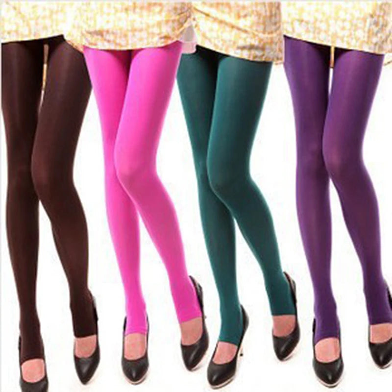 Sex Tights Multicolour Velvet Tight Women Stockings New Woman Candy Pantyhose Stirrup Trousers Tights Stovepipe