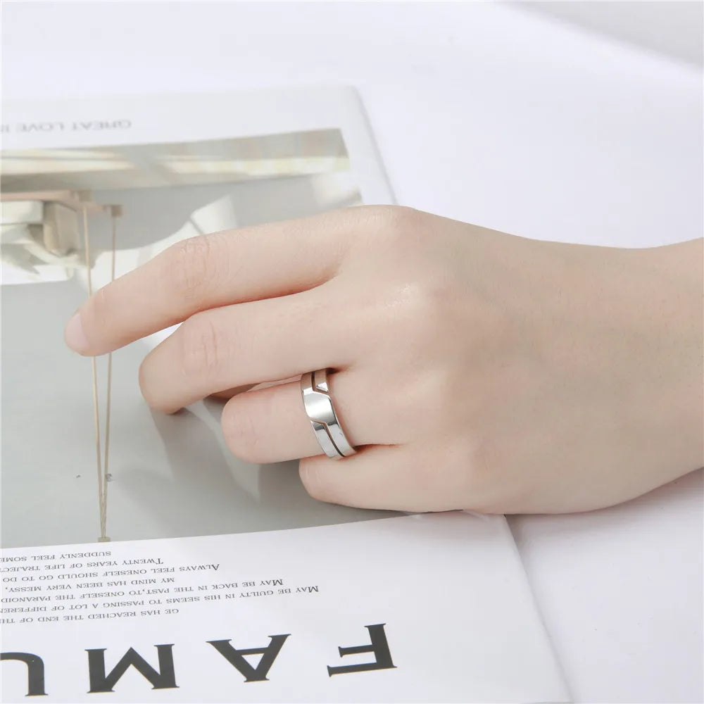 Skyrim Stainless Steel Ring for Men Women Black Minimalist Casual Finger Ring 2025 Couple Jewelry Wedding Gift for Lover