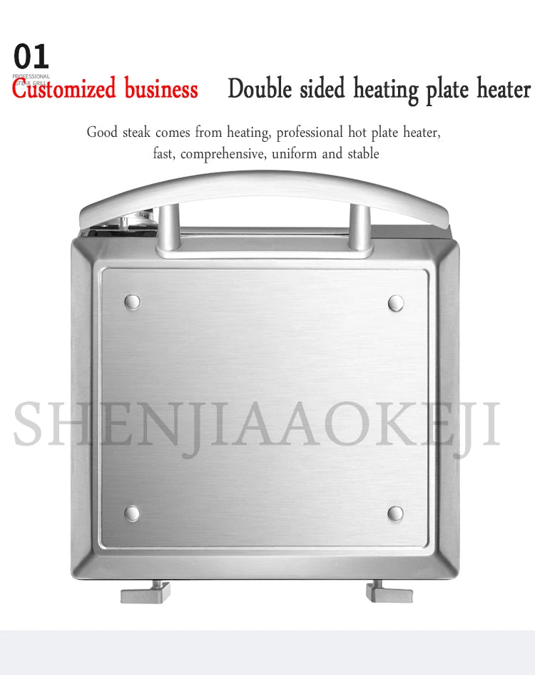 Electric Grill Fryer Steak Machine Commercial Household Electric Heating Fully Automatic Frying Pan Small Grill Beef Machine