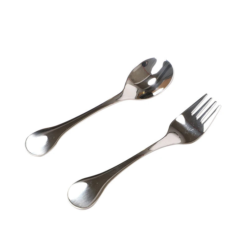 Kids Spoon and Fork Set Montessori Practical Life Material Children Dinner Utensils Basic Skill Learning Tools Early Educatiion