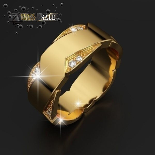 14K Gold Rings for Man Love Promise Gentleman Bridegroom Wedding Luxury Jewelry Engagement Diamond Diamond Rings Mens Ring
