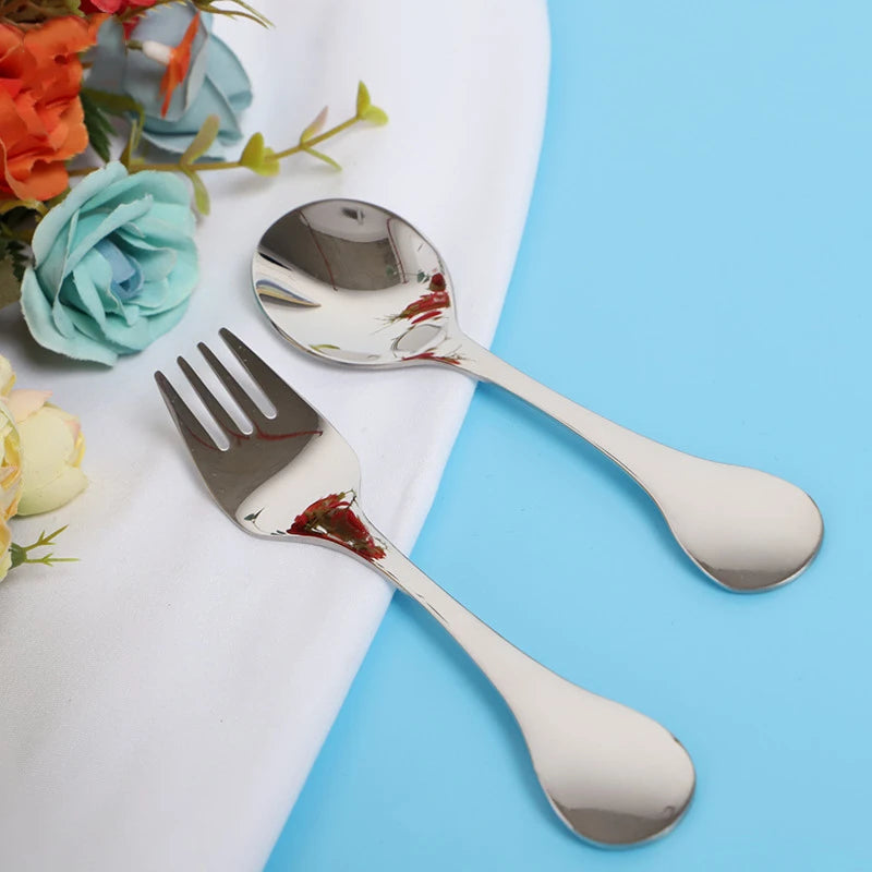 Kids Spoon and Fork Set Montessori Practical Life Material Children Dinner Utensils Basic Skill Learning Tools Early Educatiion