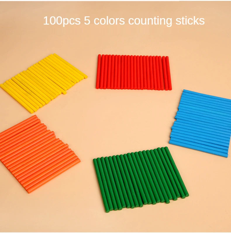 Montessori Math Toys For Children Kids Early Educational Toys Counting Wooden Sticker Kids Number Cognition Birthday Gift