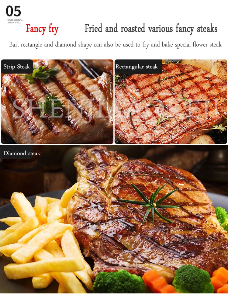 Electric Grill Fryer Steak Machine Commercial Household Electric Heating Fully Automatic Frying Pan Small Grill Beef Machine