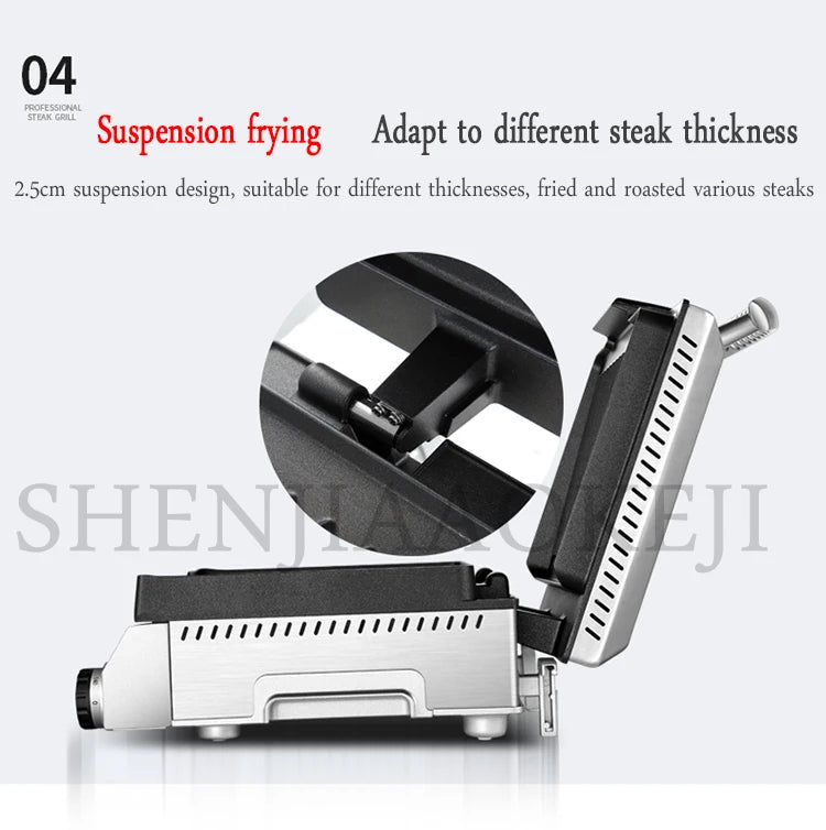 Electric Grill Fryer Steak Machine Commercial Household Electric Heating Fully Automatic Frying Pan Small Grill Beef Machine