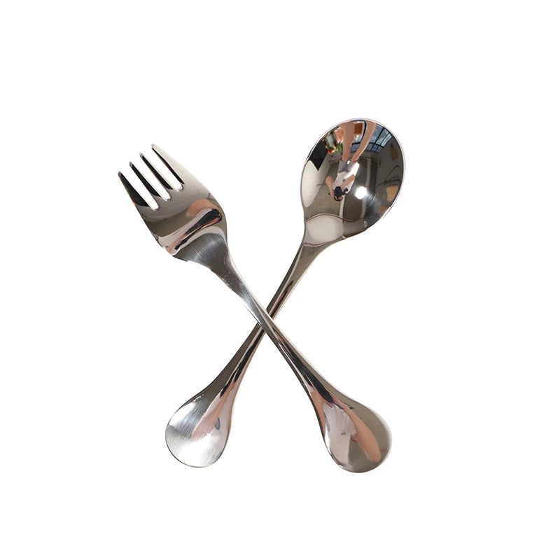Kids Spoon and Fork Set Montessori Practical Life Material Children Dinner Utensils Basic Skill Learning Tools Early Educatiion