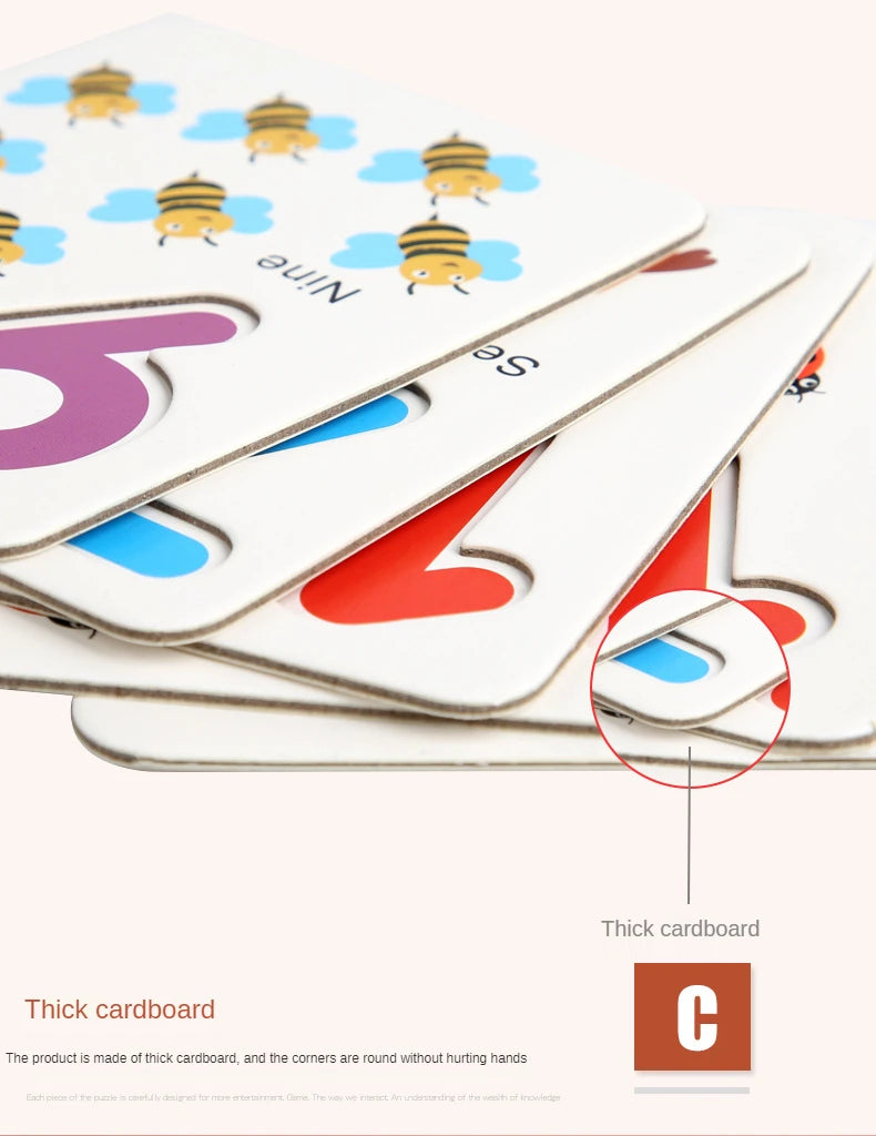 Montessori Math Toys For Children Kids Early Educational Toys Counting Wooden Sticker Kids Number Cognition Birthday Gift