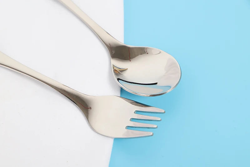 Kids Spoon and Fork Set Montessori Practical Life Material Children Dinner Utensils Basic Skill Learning Tools Early Educatiion