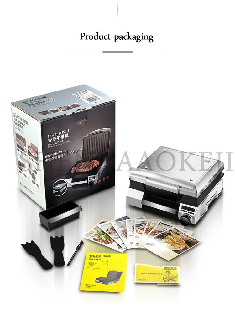 Electric Grill Fryer Steak Machine Commercial Household Electric Heating Fully Automatic Frying Pan Small Grill Beef Machine