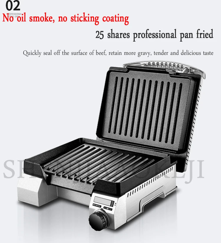 Electric Grill Fryer Steak Machine Commercial Household Electric Heating Fully Automatic Frying Pan Small Grill Beef Machine