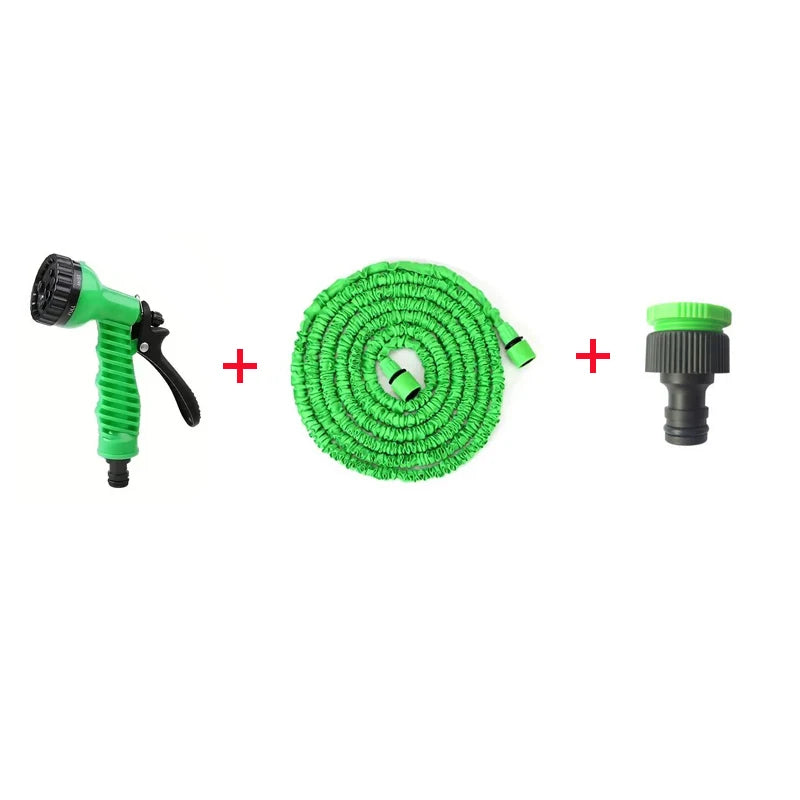 25FT-200FT Garden Hose Expandable Magic Water Pipe Home Garden Daily Watering Tools High-Pressure Car Wash Cleaning Water Gun