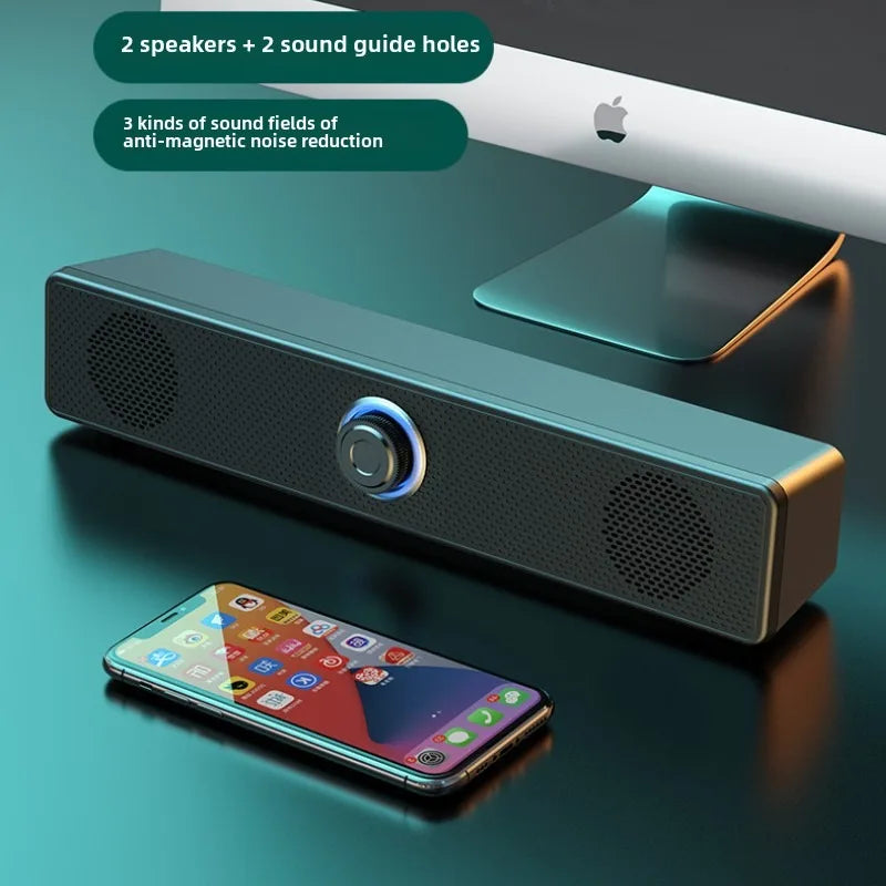 Bluetooth Computer Speaker Desktop PC Speakers Wireless Wired Soundbar Stereo Subwoofer for Laptop PC AUX 3.5mm Loudspeaker