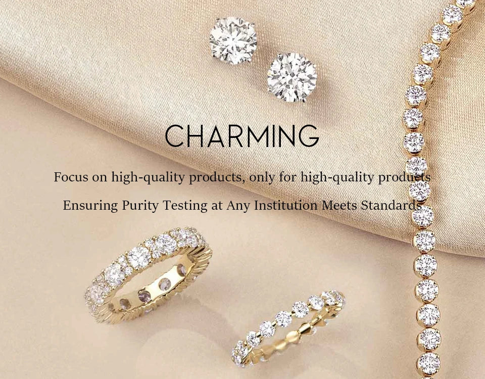 CHARMING Luxury Pure 10K 14K 18K Gold Moissanite Ring Lab Diamond Marquise Cut for Men Women Engagement Party Fine Jewelry Gifts