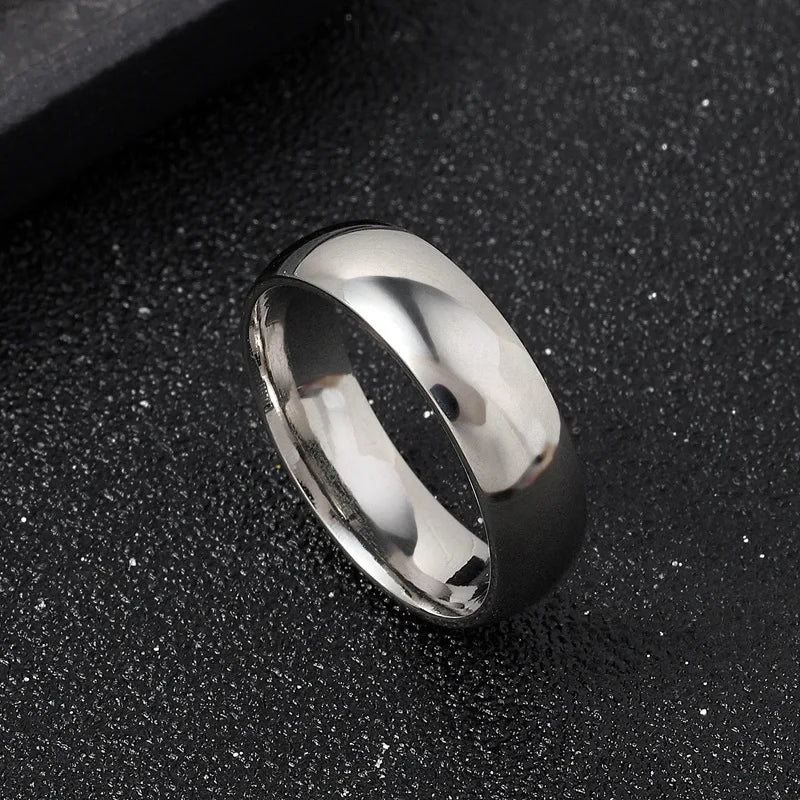 Charm Jewelry Ring for Men Women Stainless Steel Black Ring Wedding Engagement Band Quality Matte Male Jewelry