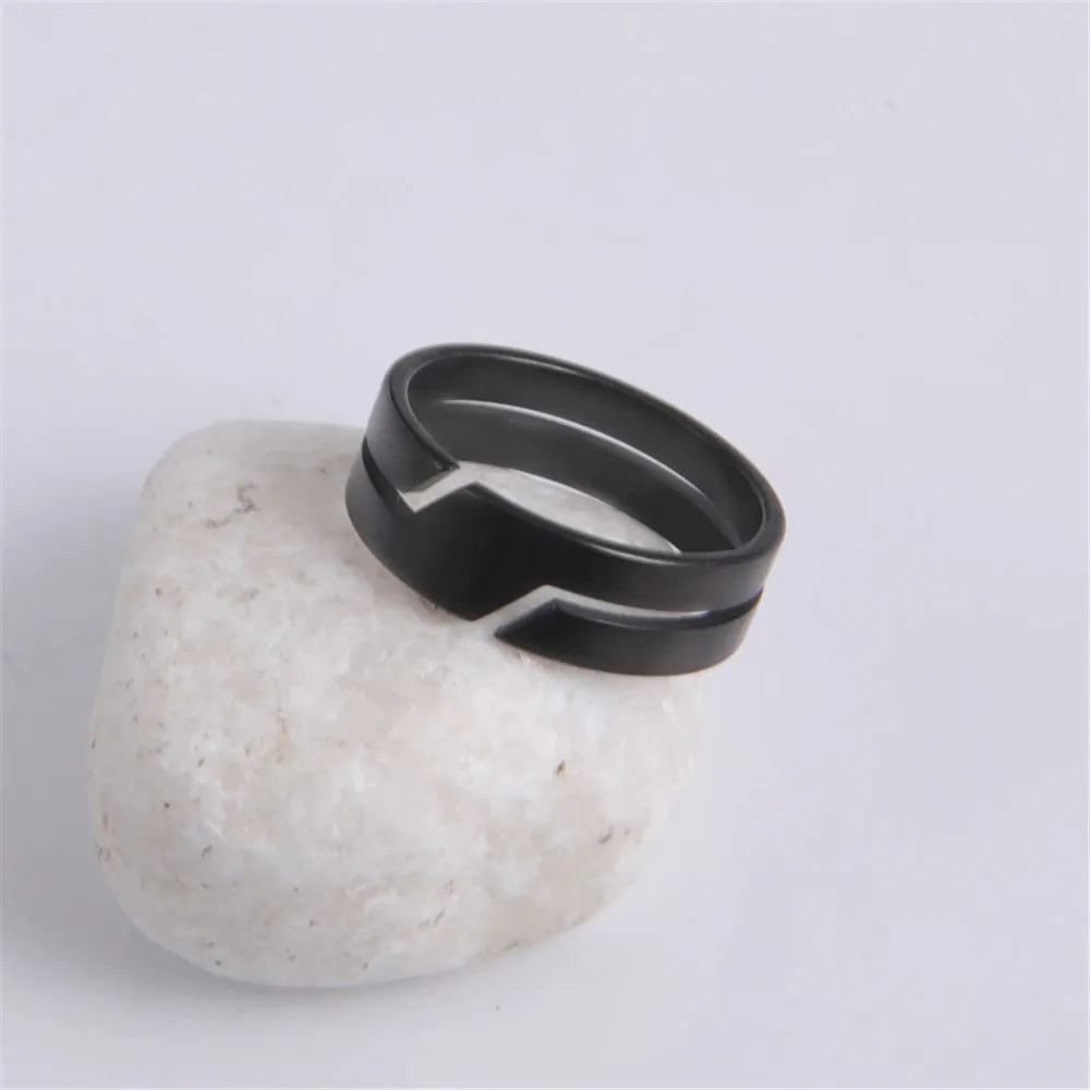 Skyrim Stainless Steel Ring for Men Women Black Minimalist Casual Finger Ring 2025 Couple Jewelry Wedding Gift for Lover