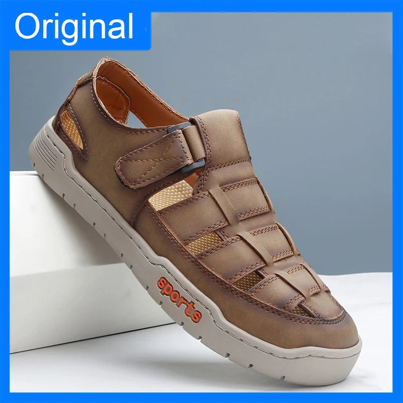 Mens Sandals Fashion Flat Comfort Lightweight Hollow Out Walking Shoes Summer Daily Commuting Casual Breathable Sports Sandals