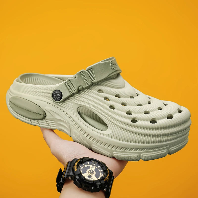 Mens Sandals Thick Bottom Slip Ons Fashion Slippers for Men Casual Clogs Man 2026 New Trendy Beach Shoes Comfortable Garden Shoe