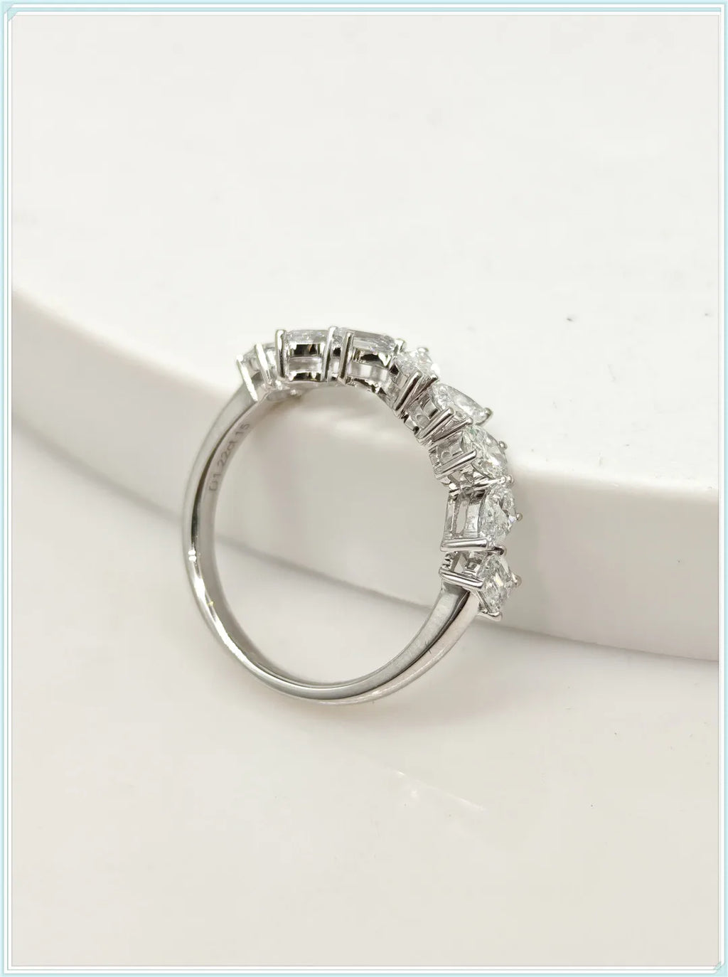 18K Gold Ring Grow Diamond CVD Lab Grow Diamond HPHT shaped diamond row ring couples wedding ring Female factory wholesale