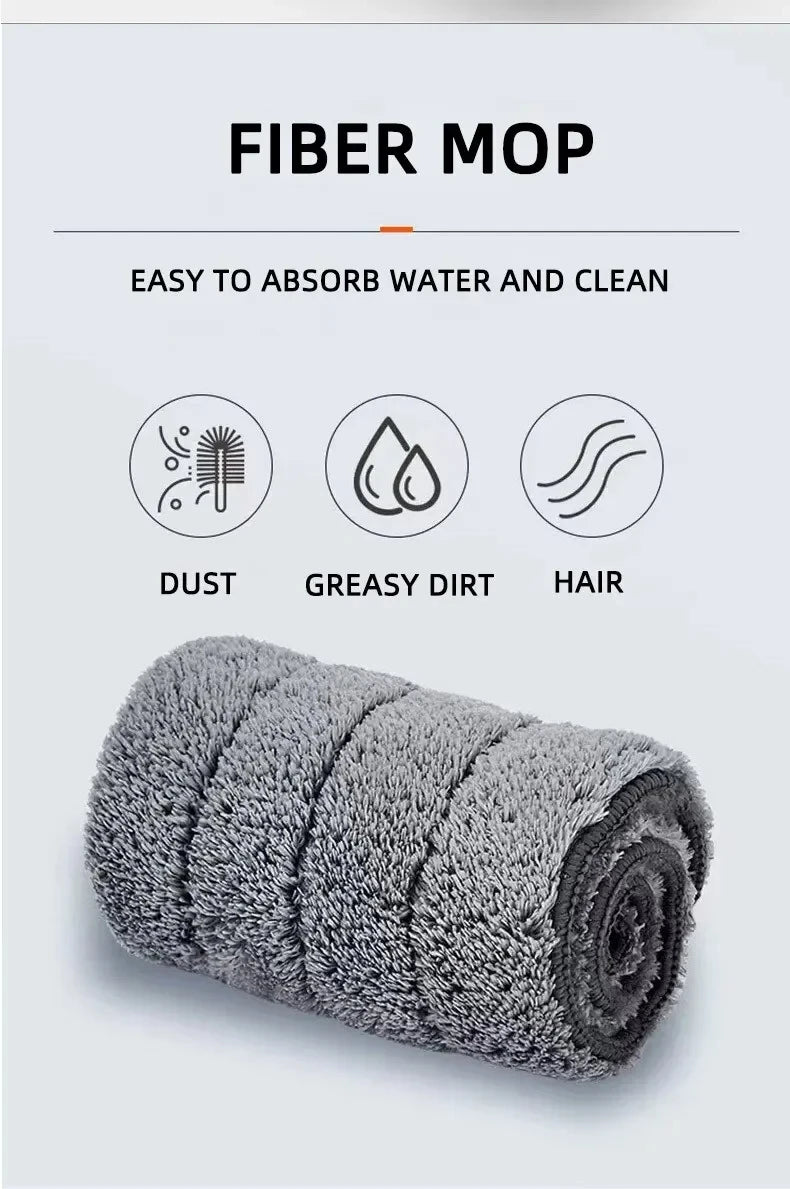 New Spray Mop Broom Set with Reusable Microfiber Pads Rotating Dry & Wet Household Flat Mops for Cleaning Home Floor Magic Tool