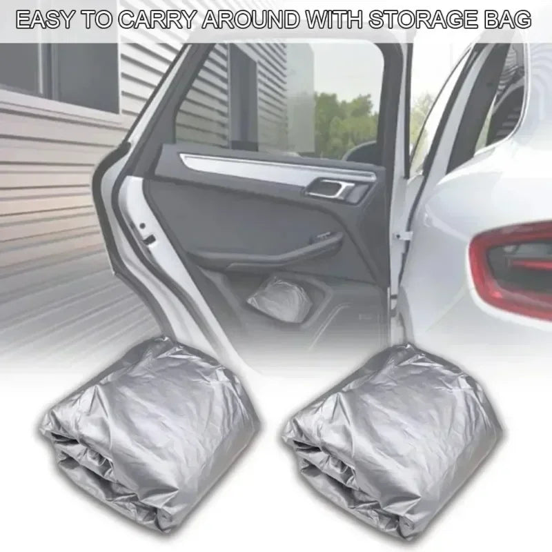 Car Cover Protection Outdoor Exterior Sun Snow UV Winter Summer SUV Sedan Auto Sunshade Dustproof Waterproof Black Silver