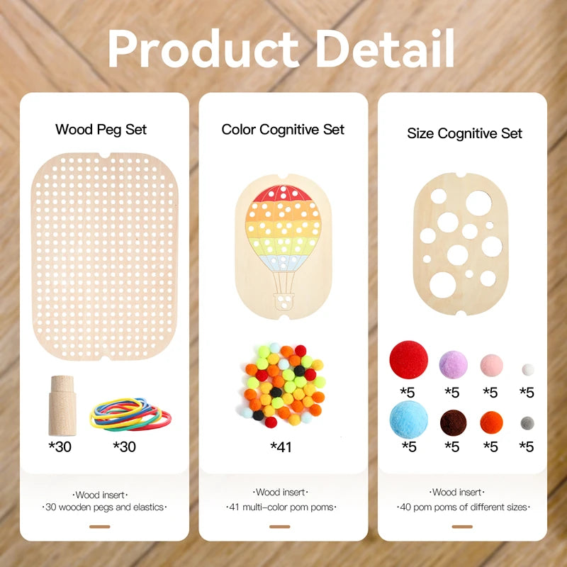 Montessori Sensory Table for Child Wooden Children Sensory Tray Baby Early Education Toys Learning Fine Movement Board Gift