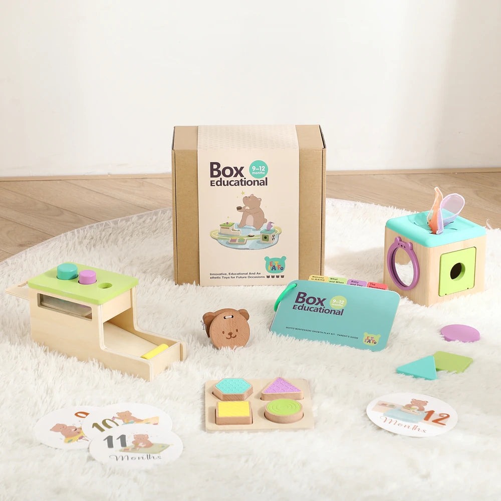 Montessori Wooden Toys Set Exercise The Hand-Eye Coordination Logic Ability Of Children Months 9-12Early Childhood Games Gifts