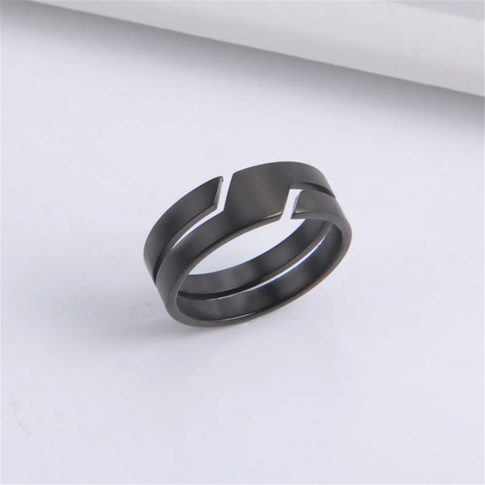 Skyrim Stainless Steel Ring for Men Women Black Minimalist Casual Finger Ring 2025 Couple Jewelry Wedding Gift for Lover