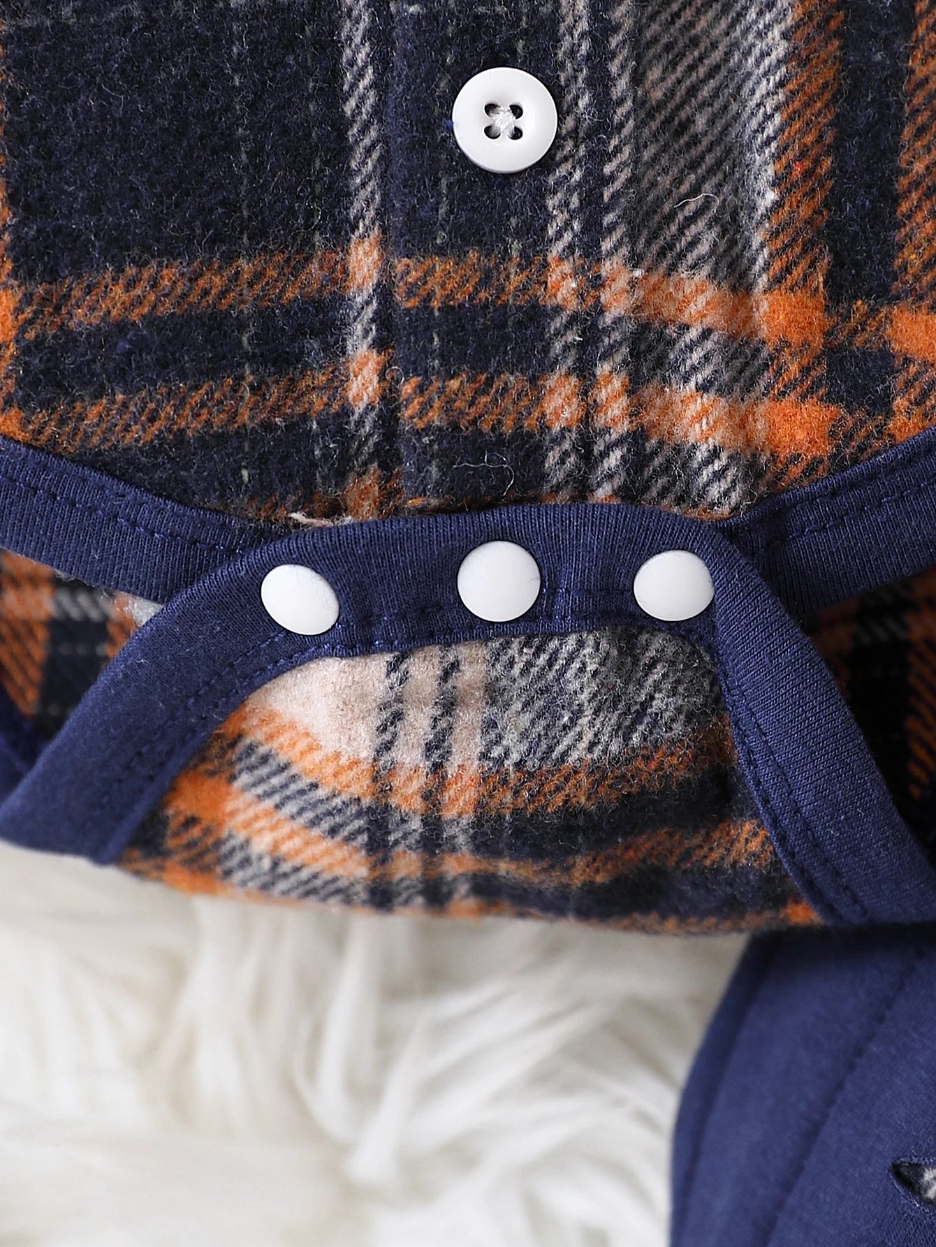 Baby Toddler Plaid Hooded Two-Piece Set Vintage Cute Style with Matching Color Pocket Design on Top And Plaid Print Overall