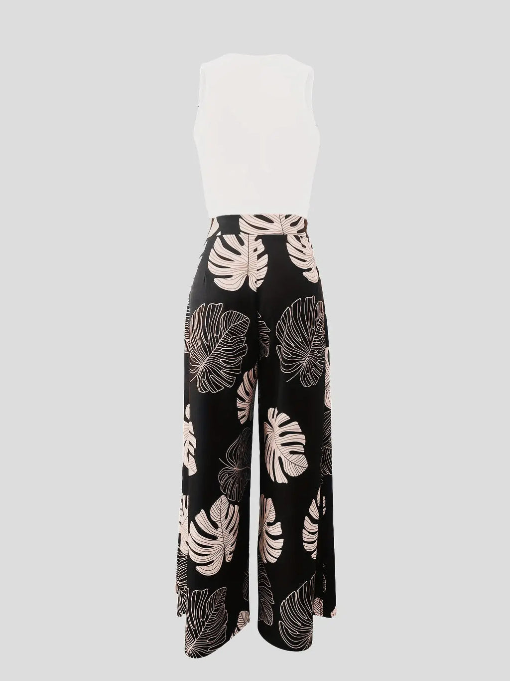 Summe Two Piece Outfits Woman New Women's Elegant Casual Hollow O Neck Short Vest Printed Trousers Set Women Clothes