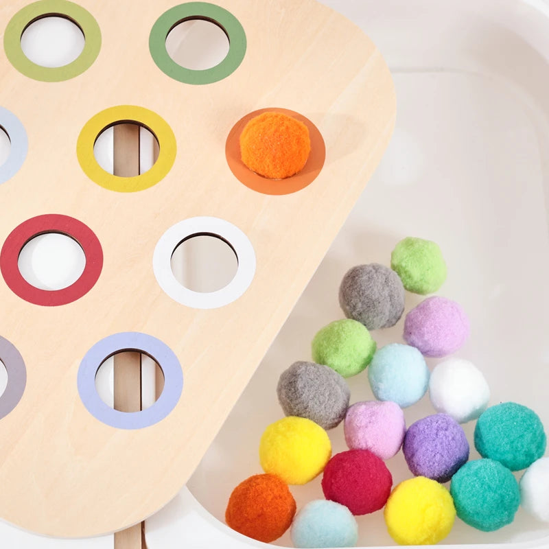 Montessori Sensory Table for Child Wooden Children Sensory Tray Baby Early Education Toys Learning Fine Movement Board Gift