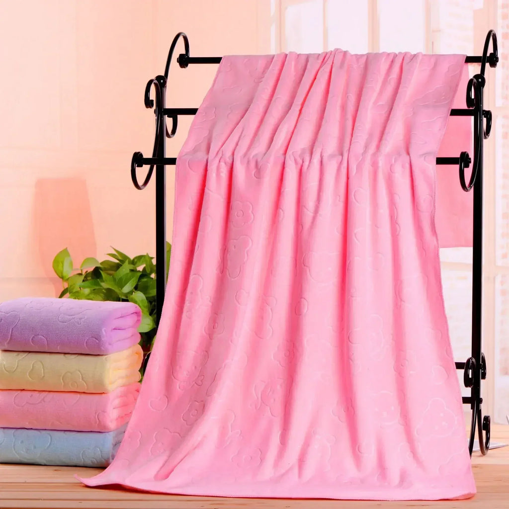 Embossed Towels Set  Quick Drying Towels Bath Towels Absorbent Soft and Comfortable Bathrobes Ultra-fine Fiber Towels Bathroom