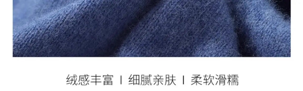 High-neck Men's 100% Pure Cashmere Sweater Autumn Winter Thick and Loose Knitted High-end Base Layer Men's All-cashmere Sweater