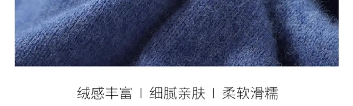 High-neck Men's 100% Pure Cashmere Sweater Autumn Winter Thick and Loose Knitted High-end Base Layer Men's All-cashmere Sweater