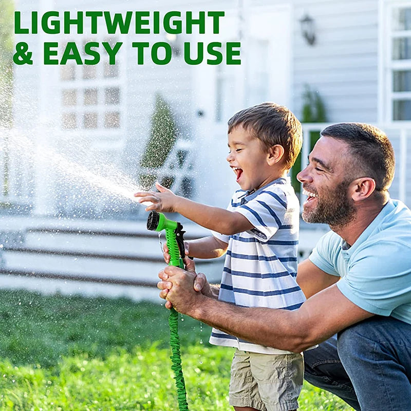25FT-200FT Garden Hose Expandable Magic Water Pipe Home Garden Daily Watering Tools High-Pressure Car Wash Cleaning Water Gun